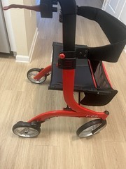 F-22 Red and Grey Rollator Walkers