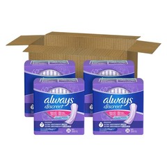 Always Discreet Incontinence Pads for Women, Ultimate Extra Absorbent Long