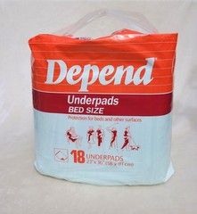 Vintage SEALED Depend Underpads Bed Size Adult 18 Pack 1990 Estate New
