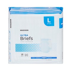 McKesson Ultra Heavy Absorbency Adult Disposable Brief Diapers L Tab Closure 72