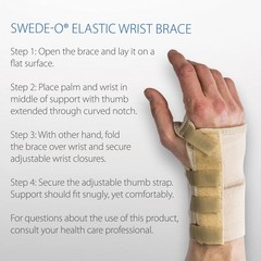 Swede-O Elastic Wrist Brace Helps Ease Pain Carpal Tunnel Weak Injured Wrists