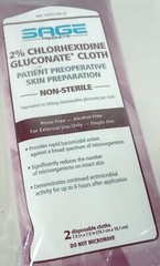 Sage Products 2% Chlorhexidine Gluconate Cloths 3x 2 Packs 6 Total Jul’23