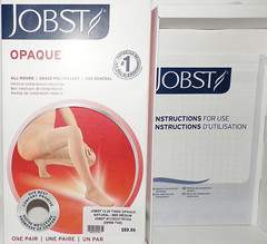 Open Box Medium Jobst Thigh High Compression 15-20 mmHg Open Toe Natural Opaque