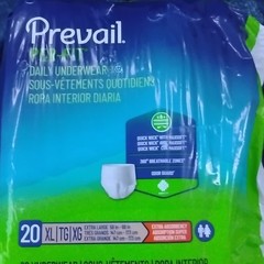 Prevail Per-Fit Daily Incontinence Pants Extra Absorbency XL 58-68 in 20 Ct