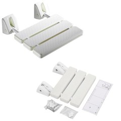 Folding Wall-Mounted Shower Seat, Durable Slip-Proof Bathroom Stool Chair, Space