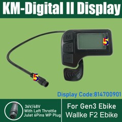 KING-METER Digital II LCD Display 36V/48V 6Pins Julet Waterproof Plug For Gen3