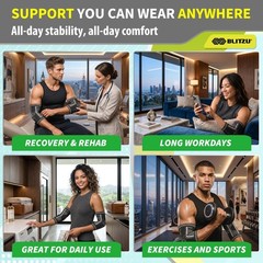 Elbow Compression Sleeve 2 Pack – Tennis & Golf Pain Relief Brace for Men & Wome