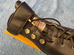 Azafo Arizona Leather AFO Ankle Foot Orthopedic Lace Up Black Right Foot