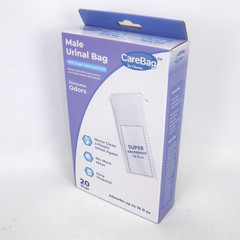 CareBag Medical Grade Super Absorbent Pad Male Urinal Bag 20 Pack