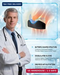 Silicone Knee Brace for Women & Men 2 Pack – Relieve Knee Pain & Provide Protect