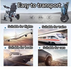 Foldable Power Wheelchair 500W Dual Mode Portable Mobility Scooter Lightweight