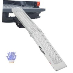 83″ Folding Motorcycle Ramp, 480 lbs Capacity Steel Bike Ramp for Truck, Anti