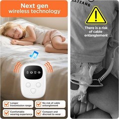 2025 New Wireless Bed Wetting Alarm for Boys and Girls, White Bedwetting Alarm,