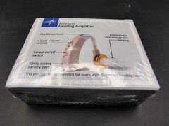 MEDLINE Hearing Amplifier Fits Behind the Ear Flexible Ear Hook New Sealed (One)