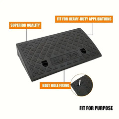 2/4/6PCS Rise Heavy Duty Rubber Driveway Threshold Curb Ramp For Wheelchair Cars