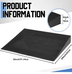 4″ Rise Lightweight EVA Threshold Ramp for Wheelchairs, Walking, Scooter, 36″L x