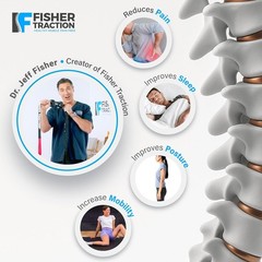 Portable Lower Back Decompression System with Patented Strap Release – 10x8x4 in