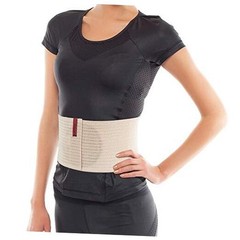 Umbilical Hernia Belt for Women and Men / 6.25″ S/M (below 33″) Beige
