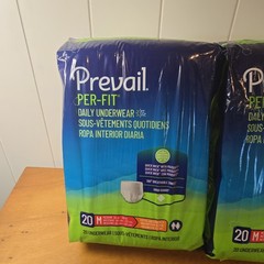 3 Pks Of 20 – Prevail Per-Fit Unisex Daily Underwear Size M 34”-46”