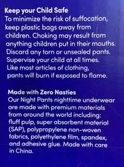 Rascals XL Night Pants Absorbent Disposable Girls 28 Count Nighttime Bedwetting
