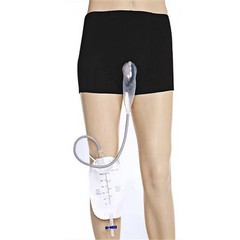 Male Shorts Pee Bag Wearable Men Urinal Bag Elastic Waistband Reusable Portable