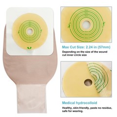 VLOOKUP 35 PCS Colostomy Bags,Ostomy Supplies,Two-Piece Drainable Pouches with C