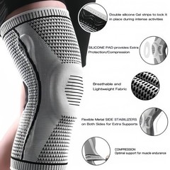 Knee Sleeves Compression Brace Support Sport Joint Injury Pain Arthritis Relief