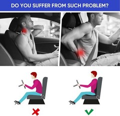 Truck Seat Cushion 2PC Memory Foam with Back Support for Driver – Extra Large