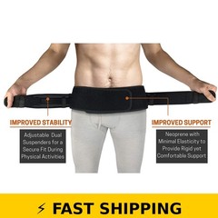 Vriksasana Posture SI Joint Belt for Sciatica Relief – Regular, Black