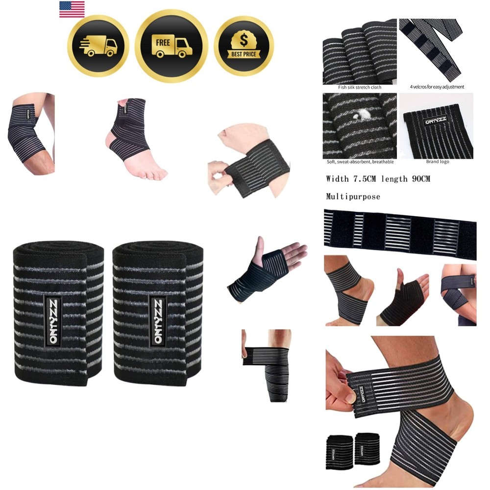 Adjustable Calf Compression Bandage Support Knee Wraps Elastic Sports Knee Ba…