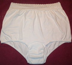 2 Pair Women’s White Size 10 / 2X Incontinence Pantie Lace Top 88% Cot 12% Lycra