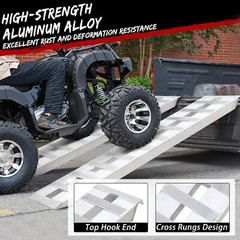 72″/84″/94″ Aluminum Trailer Ramps 6000Lbs Heavy-Duty Loading Ramp for Car Truck