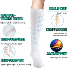 1-10Pairs Compression Socks Copper 20-30mmHg Graduated Support Mens Womens S-XXL