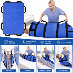 72″x40″ Transfer Sheet Positioning Bed Pad Reusable Washable Handles Blue