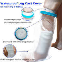 100% Waterproof Leg Cast Cover for Showering, Reusable Adult Short Leg Cast Prot
