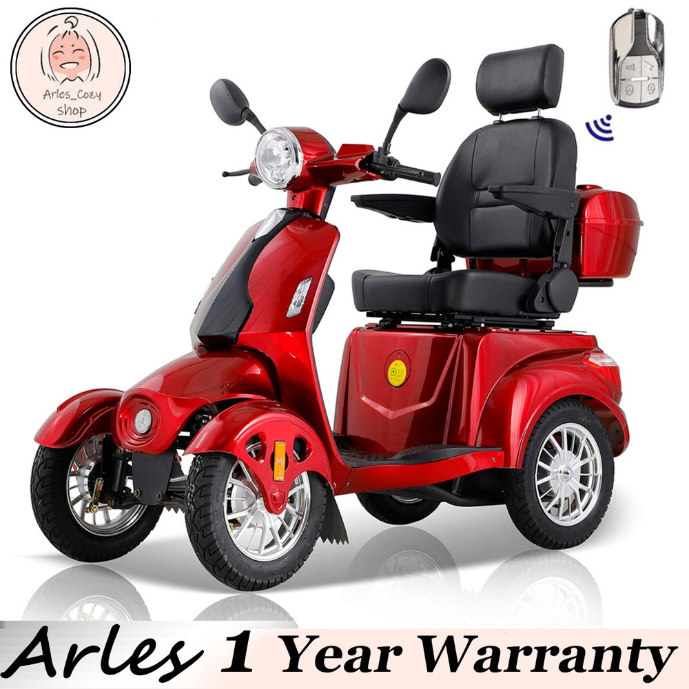 Heavy Duty 4 Wheels Electric Mobility Scooter 500lbs Capacity All Terrain Senior