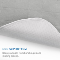 Waterproof Incontinence Bed Pad Washable Underpad 52×34 In Gray