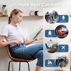 Large Cooling Gel Memory Foam Cushion for Long Sitting Comfort
