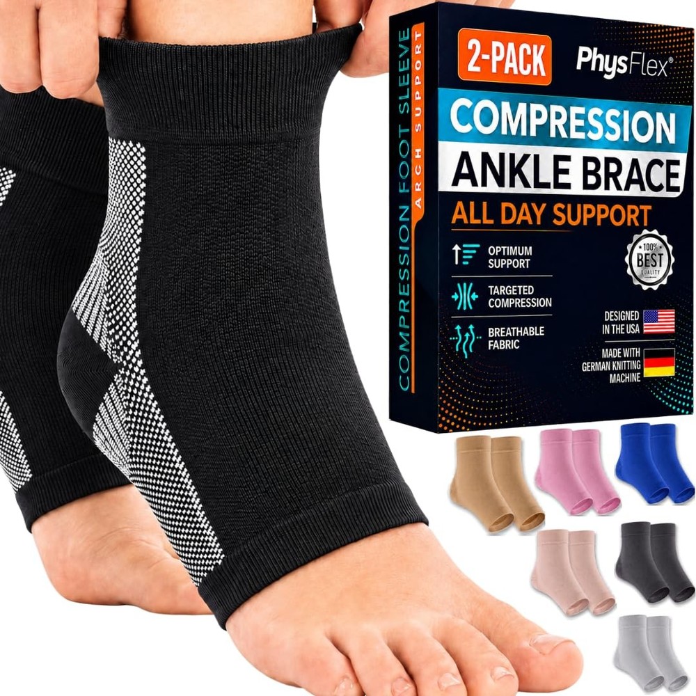 Ankle Brace Support Compression Socks Foot Wrap For Tendonitis Arthritis