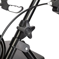 Black Steel Mobility Walker With Wheels For Adult Elderly Walking Assistance