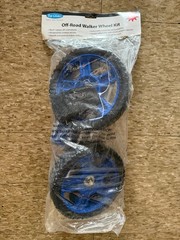 Top Glides 8 Inch Off-Road Walker Wheel Kits w/ FlexFit Walker Ski Glides Blue