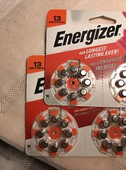 Energizer Size 13 Hearing Aid Batteries NEW 2 Packages. Zero Mercury 4/25,8/25