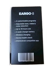 Eargo 8 Self-Fitting OTC CIC Hearing Aids, Rechargeable Charging Case, Black