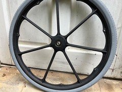22″ Wheelchair Wheel with Gray Cheng Shin Tire 22 x 1 3/8