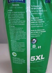 Medline FitRight Incontinence Unisex Adult 5XL Disposable Briefs Diapers 8ct Pkg