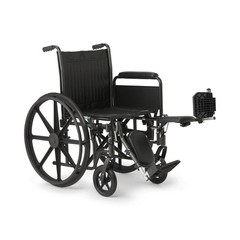 Medline Excel K1 Basic Wheelchair 18″ Wide Seat with ELR Leg Rests