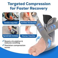Ankle Brace Support Drop Foot Stabilizer Pain Relief Guard Compression Sprain US