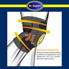 KNEE BRACE HINGED COMPRESSION SLEEVE JOINT SUPPORT OPEN PATELLA STABILIZER WRAP✅