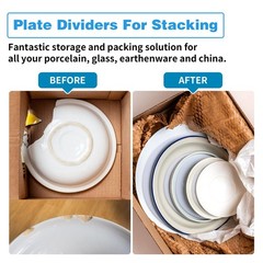 Imncya Plate Separators 60-Piece Felt Dividers 3 Sizes for China Protection