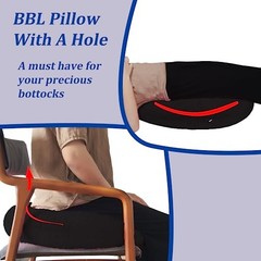 BBL Pillow After Surgery for Butt Sleeping, Brazilian Butt Lift Black Dot